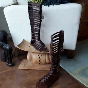 COPY - Vince Camuto VC-Brown Leather Gladiator Sa…